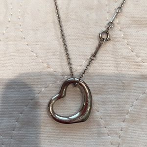 Tiffany open heart Elsa Peretti designed necklace